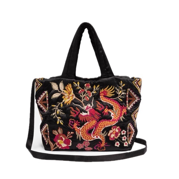 Johnny Was Handbags - Johnny Was | Lilith Quilted Satin Tote NWT